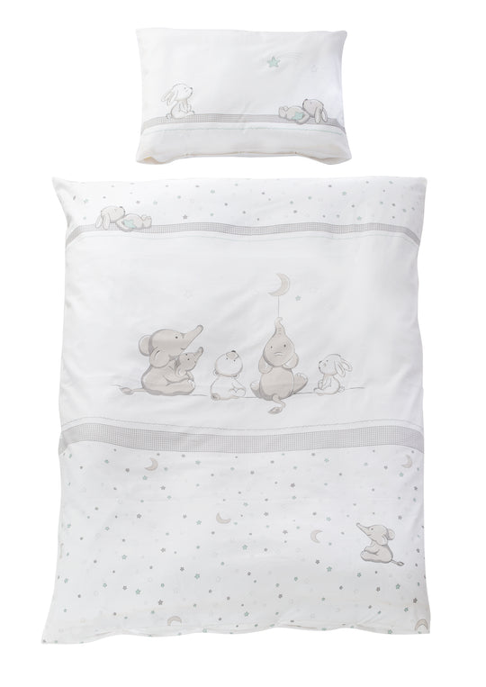 Ropa de cama reversible 'Sternenzauber', 2 piezas, ropa de cama para niños 100 x 135 cm, 100% algodón