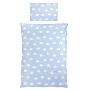 Bed linen 'Small cloud blue', 2-piece, bed linen 100 x 135 cm, 100% cotton