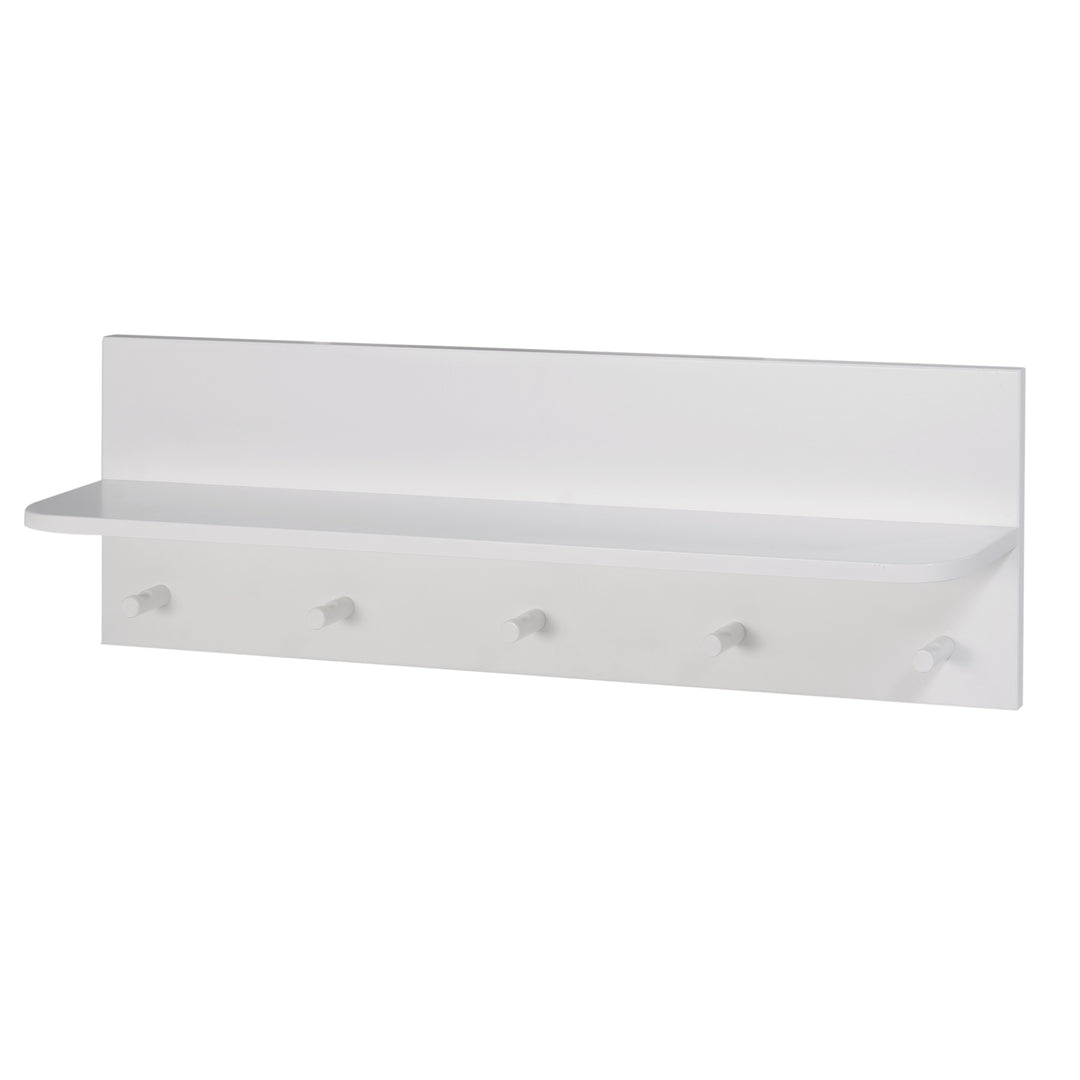 Appendiabiti da parete, grigio chiaro, per camerette, incl. 1 ripiano & 5 ganci