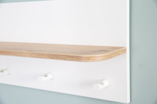 Wandgardarobe 'Ava‘ mit Ablage & 5 Garderobenhaken, HxBxT: 28,5 x 90 x 16,5 cm