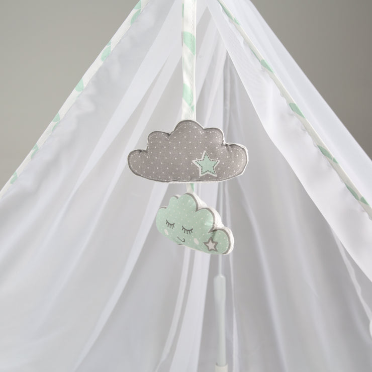 Lit cododo "Happy Cloud" 60 x 120 cm, lit d'appoint pour lit parental, équipement complet