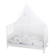 Room Bed 'Fox & Bunny', 60 x 120 cm, height adjustable, extra bed for parents' bed with complete equipment