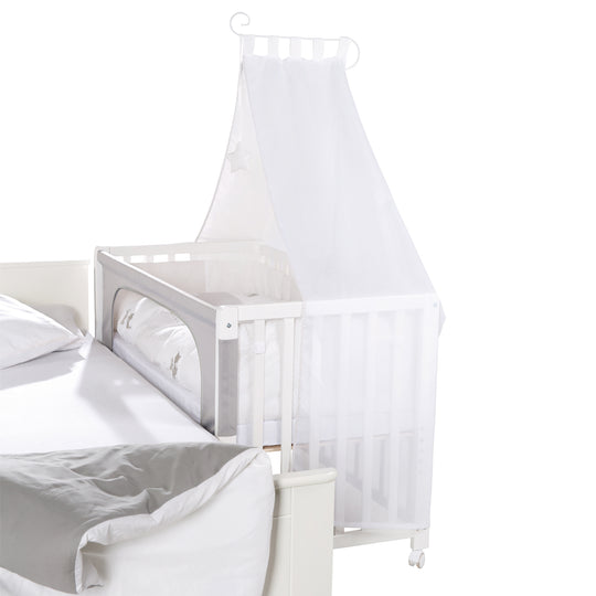 Room Bed 'Fox & Bunny', 60 x 120 cm, Adjustable Height, Co-Sleeping Bed with Complete Equipment