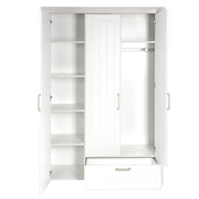 Armario 'Wilma' incl. 1 cajón, 3 puertas abatibles, muebles en blanco / Luna Elm