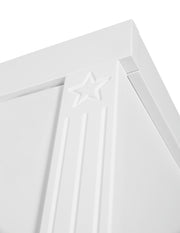 Armario 'Maxi', 3 puertas, 2 cajones, en estilo rústico moderno, blanco