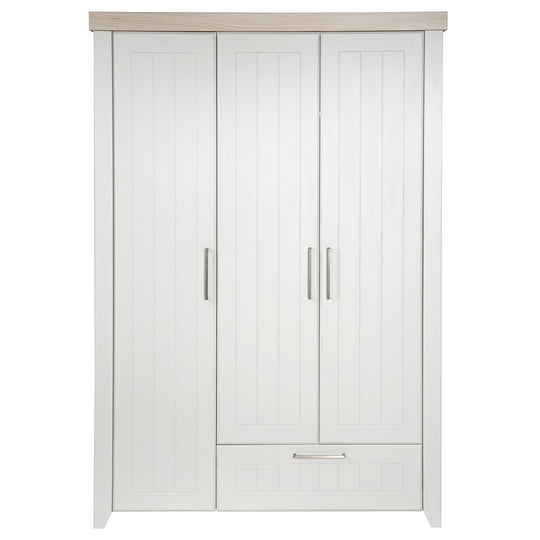 Set di mobili per bambini 'Helene', incl. Letto combinato 70 x 140 cm, fasciatoio e armadio a 3 ante, grigio chiaro