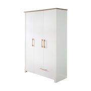 Room Set 'Ava' - Incl. Covertible Cot, Changing Dresser & 3-door Wardrobe - Corpus White & Artisan Oak