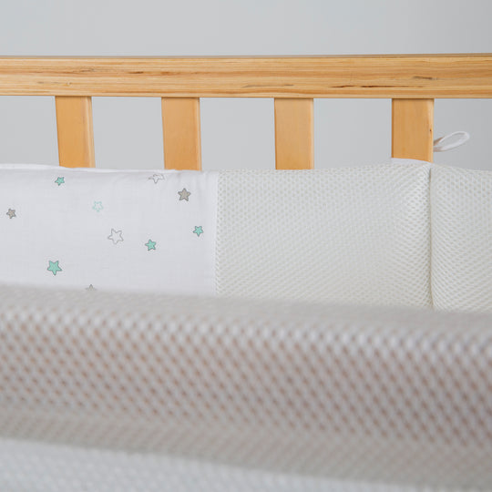 Room Bed 'safe asleep®', 60 x 120 cm, 'Star Magic', Co-Sleeping Bed including Equipment, Natural