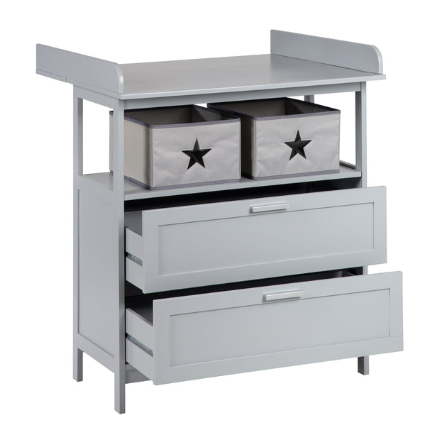 Changing table 'Hamburg' with extension, 2 drawers & boxes, wall mount roba
