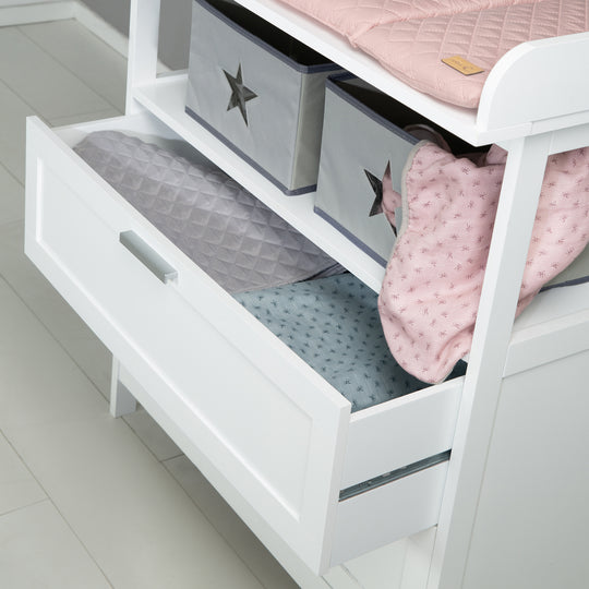 Conjunto de habitación, incluye cómoda para cambiar 'Hamburgo' y cuna de colecho 60 x 120 cm con somier