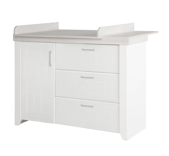 Conjunto de habitación infantil 'Wilma' 3 piezas, incluye cuna convertible 70 x 140 cm, cómoda con cambiador y armario de 3 puertas