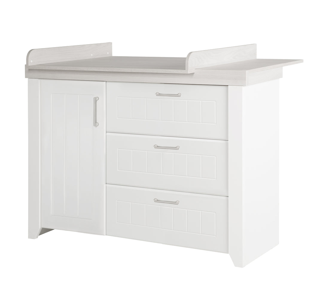 Conjunto de muebles 'Wilma' incluye cuna convertible 70 x 140 cm y cómoda con cambiador ancha