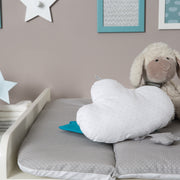 Juego de habitación para niños 'Constantin', incluye cama combinada 70 x 140 cm y cambiador, blanco fresado