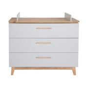 Changing table dresser 'Caro' with wide changing attachment, soft close, 3 drawers, changing height 94 cm