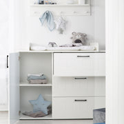 Kinderzimmerset 'Sylt' 3-teilig, inkl. Kombi-Bett 70 x 140 cm, Wickelkommode & Kleiderschrank