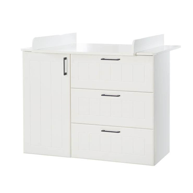 Changing Table Dresser 'Sylt' incl. changing top & milled decorations, changing height 90.5 cm