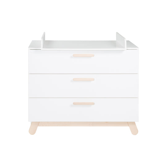 Cambiador 'Clara', con accesorio para cambiar, patas y tiradores de madera maciza, altura de cambio 93 cm