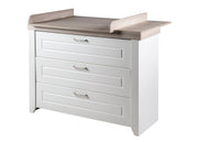 Changing Unit 'Felicia' with changing attachment, soft-close, 3 drawers, changing height 90 cm