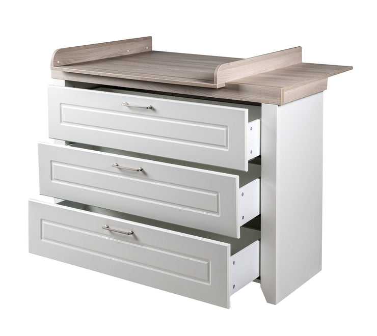 Changing Unit 'Felicia' with changing attachment, soft-close, 3 drawers, changing height 90 cm