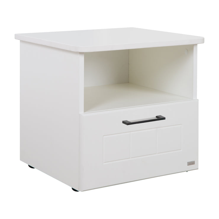 Bedside table 'Sylt' incl. decorative milling, open compartment & drawer
