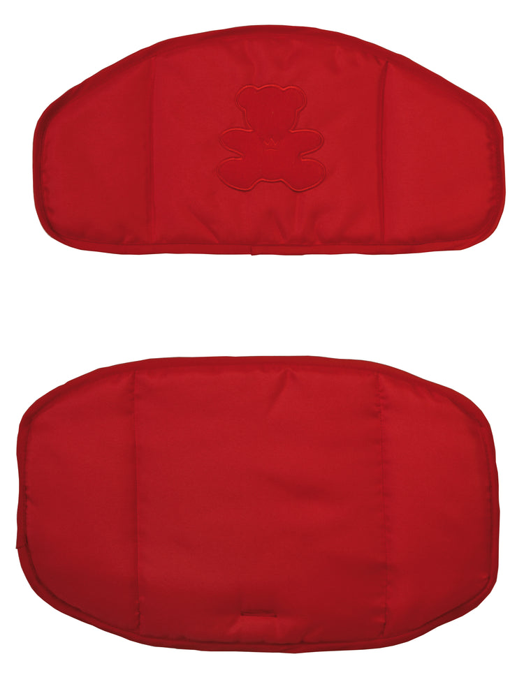 Seat reducer 'Canvas red', 2-part high chair insert / seat cushion for high stair chairs
