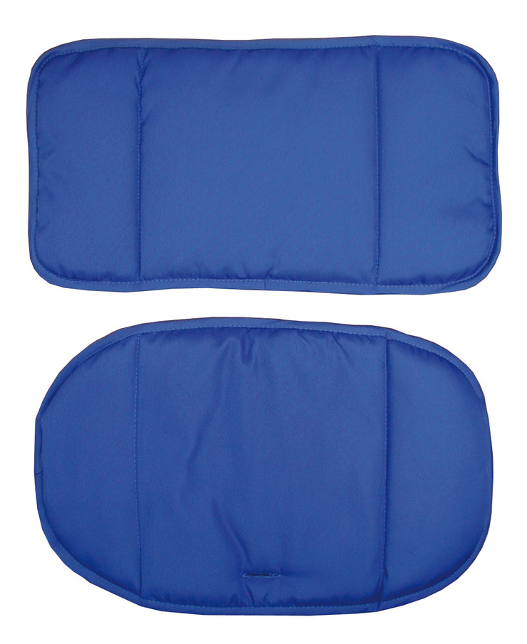 Asiento más pequeño 'Canvas blue', inserto de silla alta de 2 piezas / cojín de asiento para escaleras sillas altas