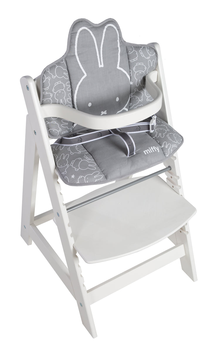 Réducteur de siège "miffy®", revêtement et coussin d'assise, 2 pièces, pour chaise haute à escalier