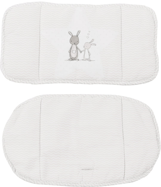 Seat Reducer 'Fox & Bunny', 2-Piece Highchair Insert/Seat Cushion for High Chairs