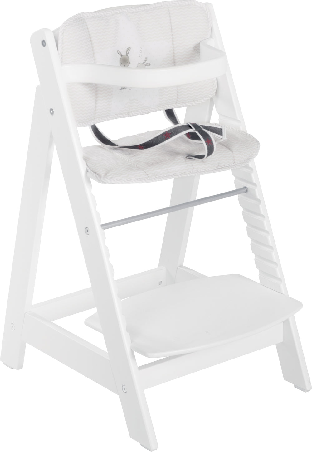 Sitzverkleinerer 'Fox & Bunny', 2-teilige Hochstuhleinlage/ Sitzkissen für Treppenhochstühle
