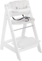 Reductor de asiento 'Fox y Bunny', inserto de silla alta de 2 partes / cojín de asiento para sillas de escalera altas