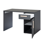 Desk 'Jara' - Can be set up in reverse - Anthracite - Solid beech handles