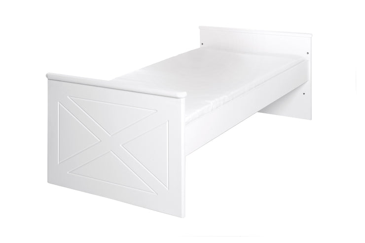 Combination children's bed 'Constantin', 70 x 140 cm, white, height adjustable, 3 slip bars, convertible