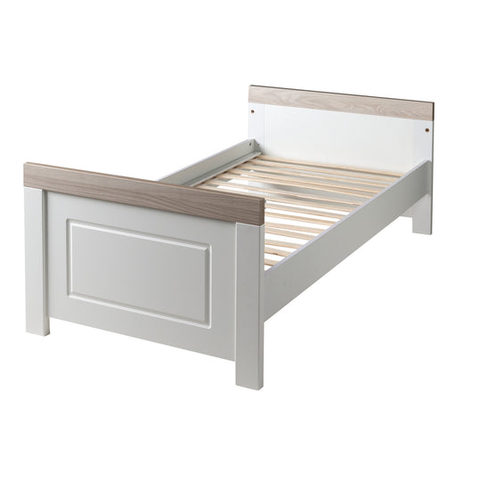 Conjunto de habitación infantil 'Felicia', incluye cuna combinada 70 x 140 cm, cómoda para cambiar y armario de 3 puertas, roble Luna/blanco