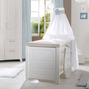 Room set 'Felicia', incl. combi bed 70 x 140 cm & wide wrap dresser, Luna Elm/white