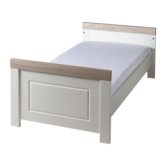 Conjunto de habitación 'Felicia', incluye cuna combinada 70 x 140 cm, cómoda para cambiar y armario de 3 puertas, roble Luna/blanco