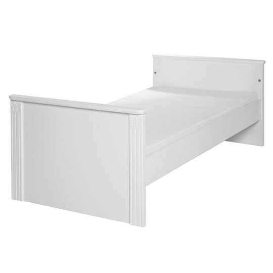 Lit bébé évolutif 'Maxi', 70 x 140 cm, blanc, réglable en hauteur, 3 barreaux coulissants