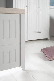 Set de meuble "Helene", incl. lit combiné 70 x 140 cm et commode à langer, gris clair/orme lunaire