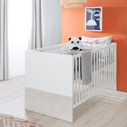 Kombi-Kinderbett 'Julia' 70 x 140 cm, weiß, höhenverstellbar, 3 Schlupfsprossen, umbaubar