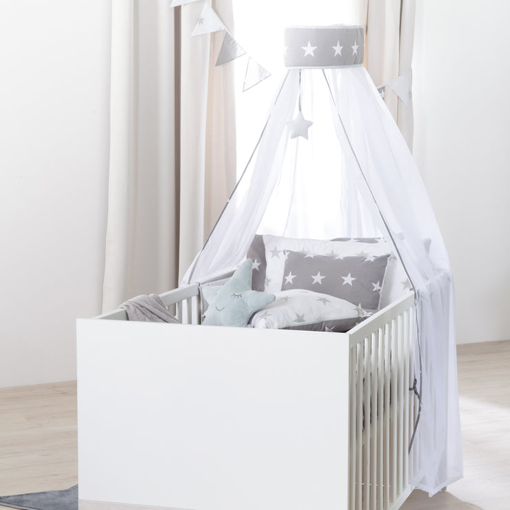 Convertible cot 'Julia' 70 x 140 cm, white, adjustable in height, 3 slip rungs