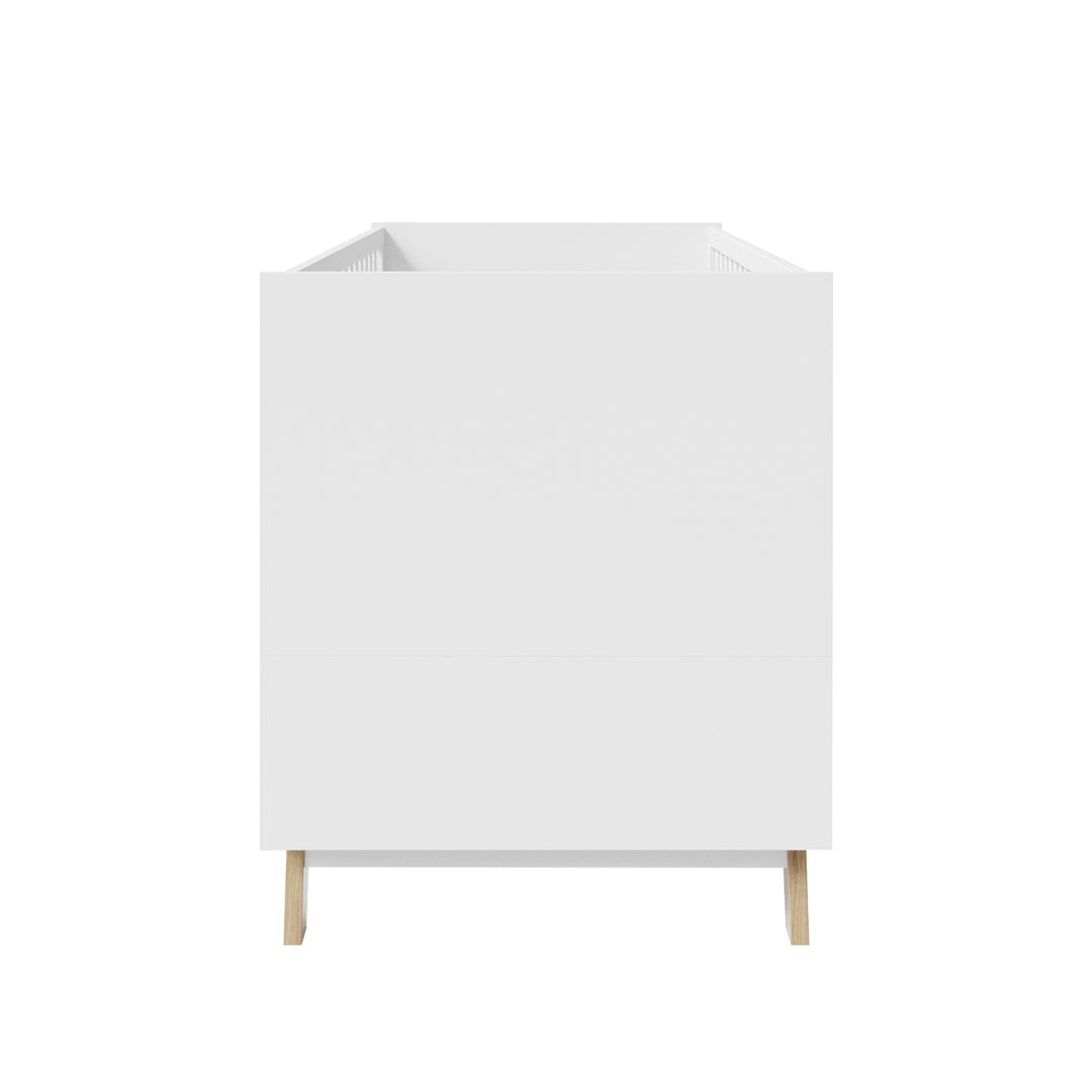 Cuna combinada 'Smile' 70x140 - Ajustable en altura - Patas de roble macizo - Blanco