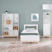 Junior bed 'Clara' 90 x 200 cm - Decor white - Solid wood beech legs