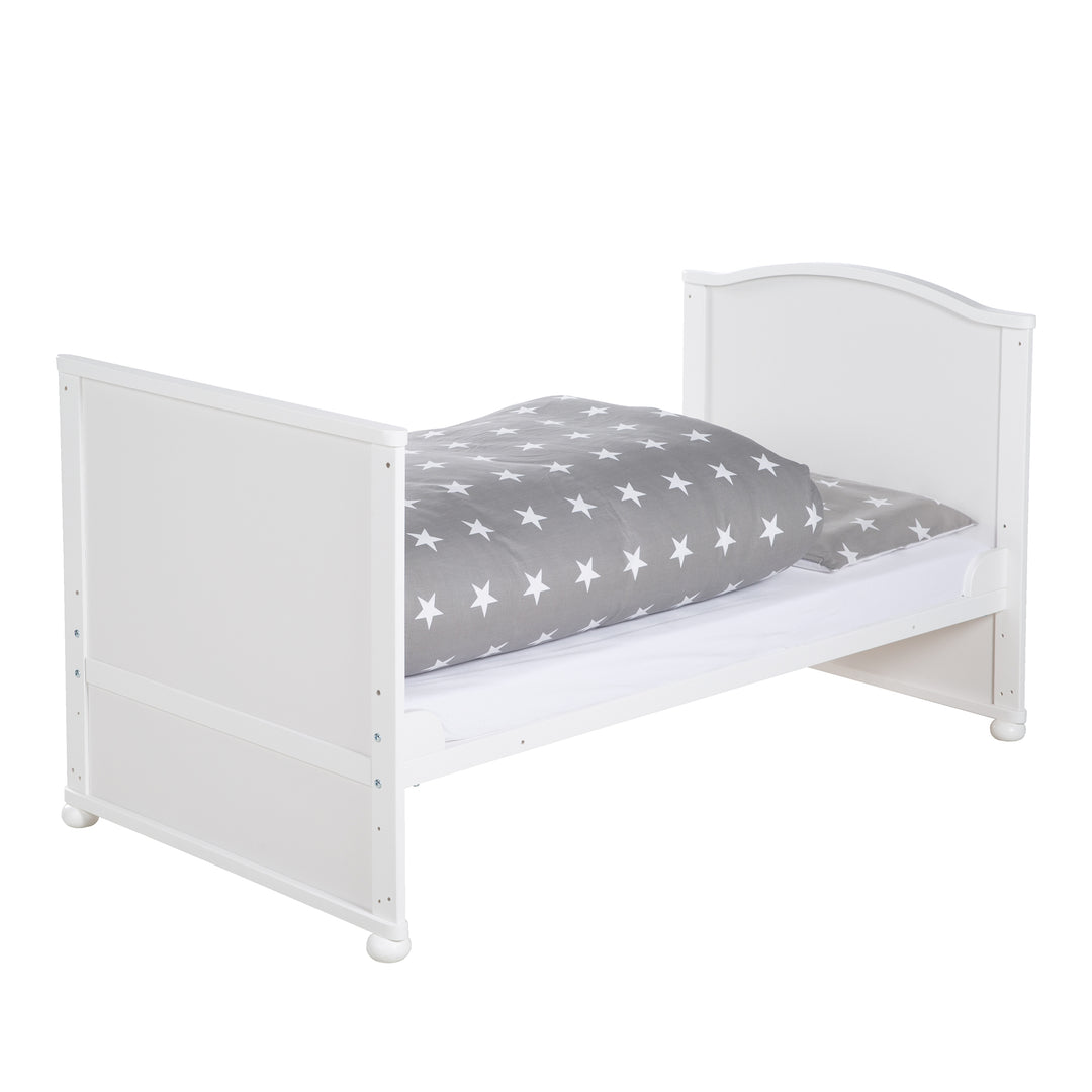 Set letto completo 'Stelline', 70 x 140 cm, biancheria da letto, baldacchino, nido e materasso inclusi