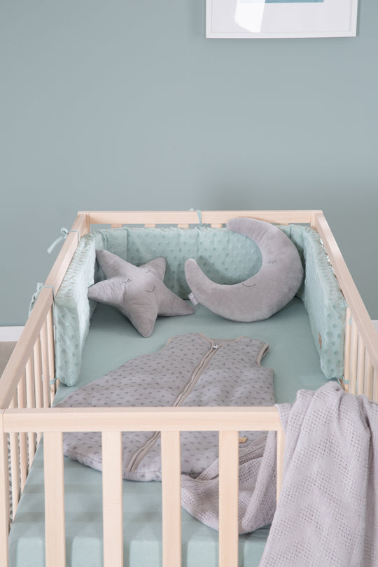 Letto per bambini 'Cosi' 60 x 120 cm, in legno massello di faggio, naturale, regolabile in 3 posizioni in altezza