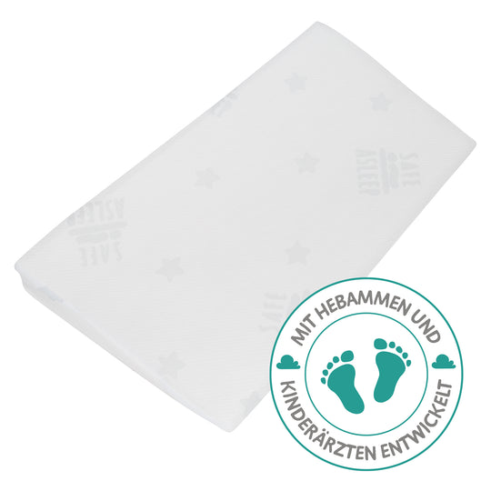 Oreiller de coin 'safe asleep®', Air, 60 x 35 x 8,5 cm, avec couverture jacquard, noyau de matelas perforé