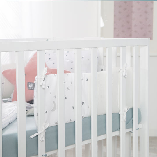 safe asleep®' Bumper Easy Air 'Star Magic Grey', Air Circulating, with AIR-Balance System
