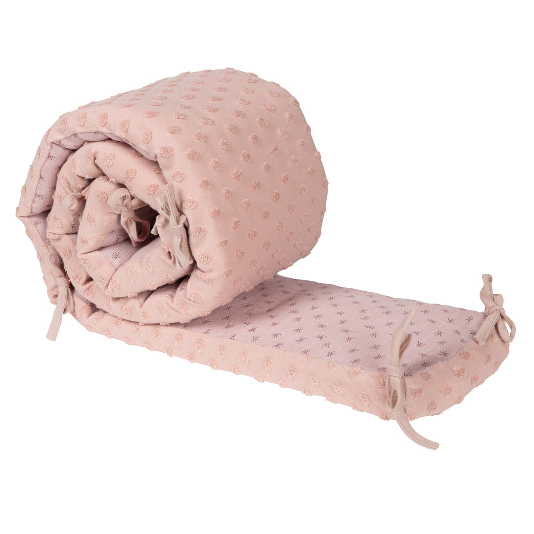 Organic Bed Bumper 'Lil Planet', Organic Cotton, for Beds 60 x 120 - 70 x 140 cm, Pink