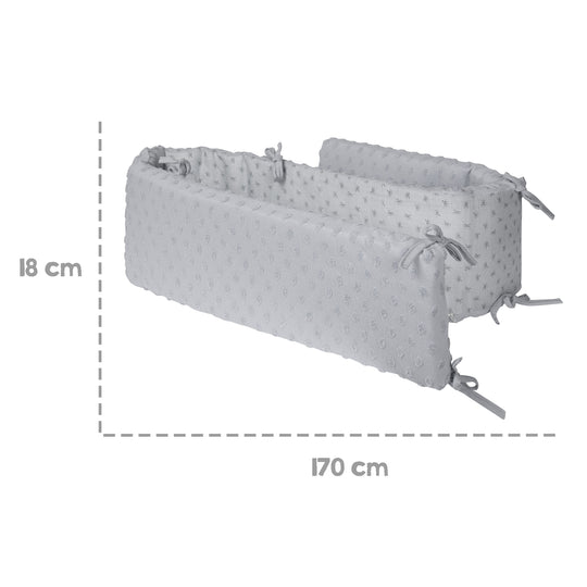 Protectores de cuna orgánicos 'Lil Planet', algodón orgánico, para camas de 60 x 120 - 70 x 140 cm, gris