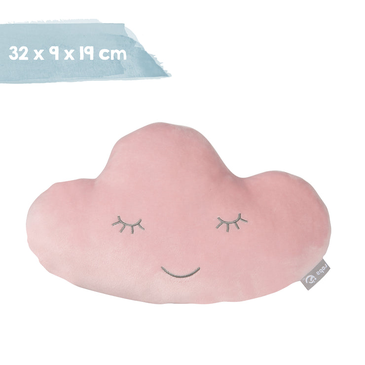 Cuddly pillow cloud 'roba Style', pink/mauve, fluffy decorative pillow for baby & nursery
