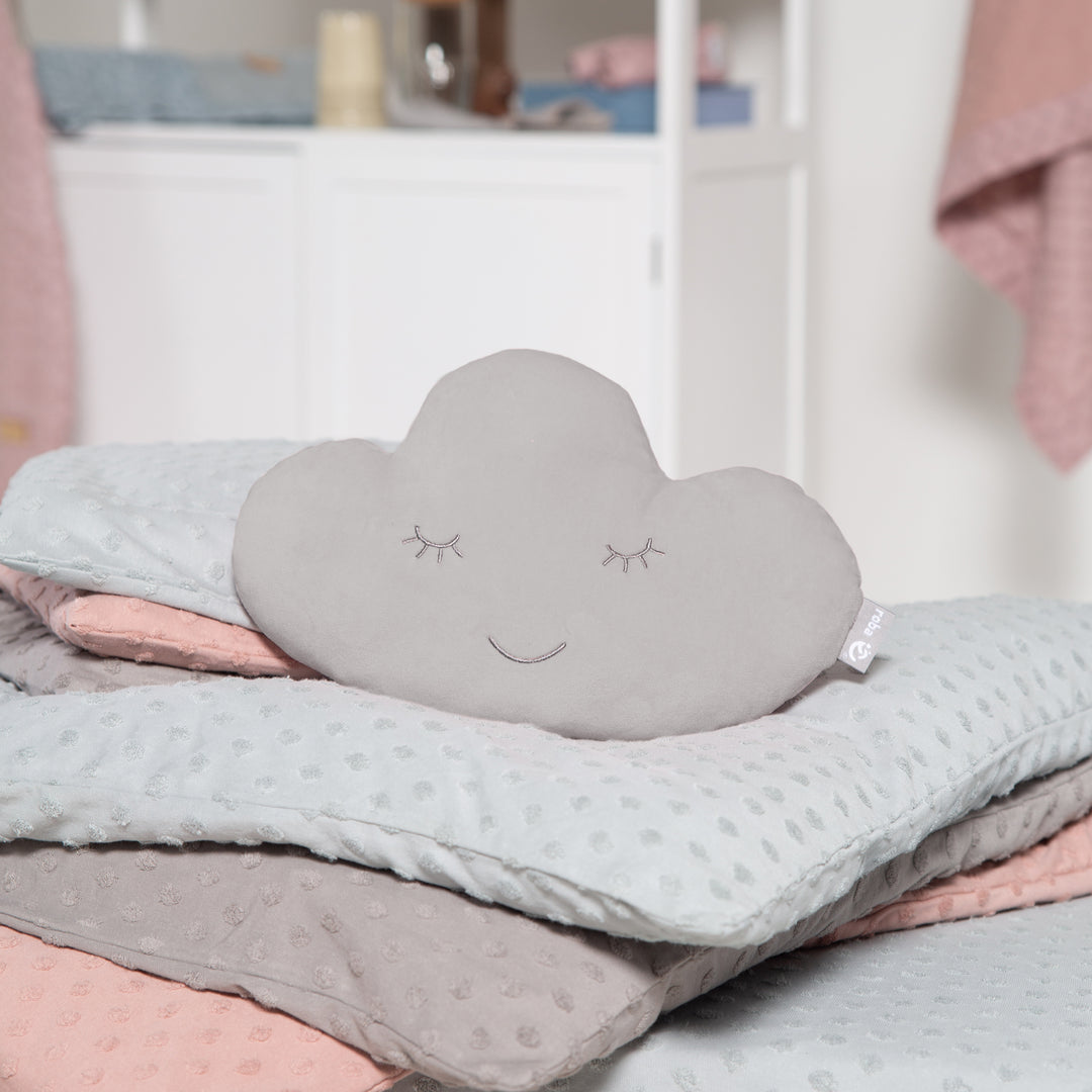 Nuage en peluche 'roba Style' - Coussin décoratif douillet pour chambre d'enfant - Gris argenté