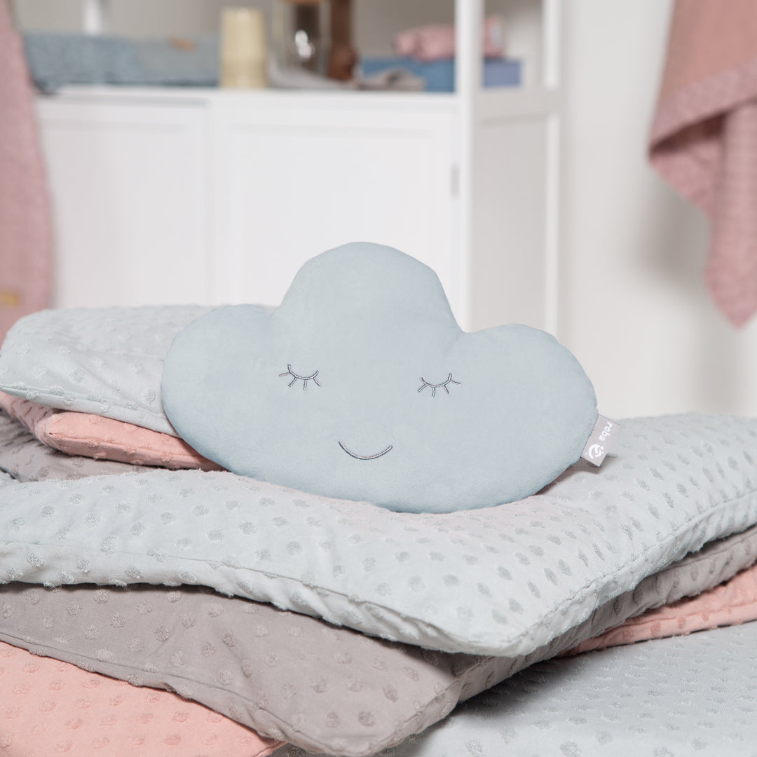 Nuage en peluche 'roba Style' - Coussin décoratif douillet pour chambre d'enfant - Bleu clair